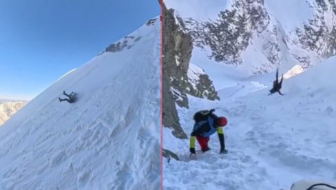 ПРЕЖИВЕО ПАД СА 600 МЕТАРА: Оклизнуо се и пао са највишег врха - пожалио се на бол у малом прсту (ВИДЕО)