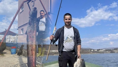 ЏИН НА ЈЕЗЕРУ ГДЕ ПЕЦА ГОДИНАМА: Марко Милошевић ухватио сома од 90 кг, дугог 257 цм (ФОТО)