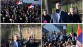 VUČIĆ OBILAZI SELO KOTRAŽA U LUČANIMA: Veliki broj ljudi se okupio da pozdravi predsednika, stiže vodovod i putevi! (VIDEO)