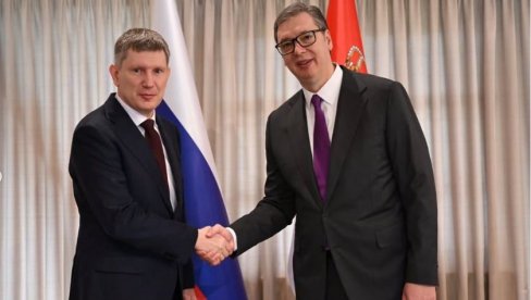 VUČIĆ SA RUSKIM MINISTROM: Razgovarali o ključnim pitanjima od strateškog značaja za energetsku i ekonomsku stabilnost Srbije