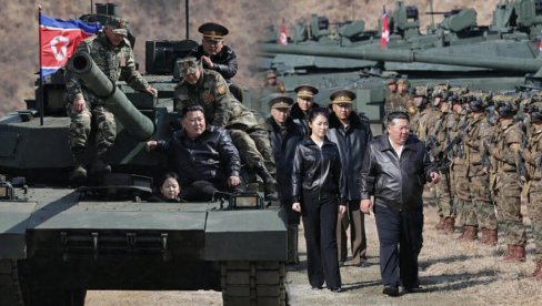 KIMOVA ĆERKA ZA KOMANDAMA NAJNOVIJEG MODELA TENKA: Ofanzivne vojne vežbe Severne Koreje odgovor SAD i Izraelu (FOTO/VIDEO)