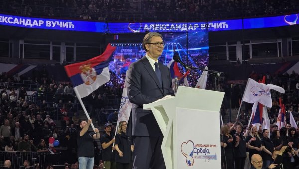 ВУЧИЋ НА ВЕЛИКОМ СКУПУ СНС У КРЦАТОЈ АРЕНИ: Ово нисам доживео у каријери (ФОТО/ВИДЕО)