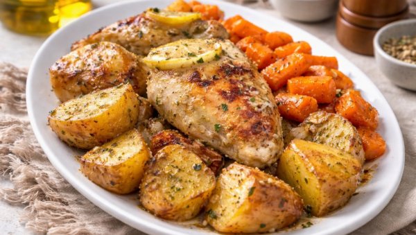 ПИЛЕТИНА СА ЛИМУНОМ И КРОМПИРОМ ИЗ РЕРНЕ: Сочно и мирисно јело