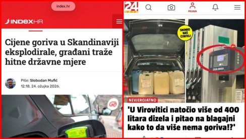SRBIJA OBEZBEĐENA, HRVATI U PROBLEMU ZBOG GORIVA: Kad je država neozbiljna, normalno je da narod paniči (FOTO)