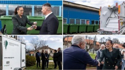 BOR DOBIO JOŠ JEDNU MERNU STANICU ZA PRAĆENJE KVALITETA VAZDUHA Ministarka Pavkov uručila i ključeve kamiona smećara i opremu za sakupljanje