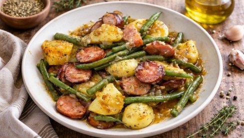 MIRIS DOMAĆE KUHINJE: Brzo i ukusno jelo sa kobasicom, krompirom i boranijom