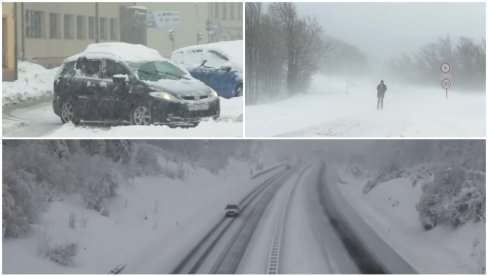 SNEG PARALISAO HRVATSKU: Obustavljena nastava u školama, putevi blokirani, nastala opšta pometnja (VIDEO)