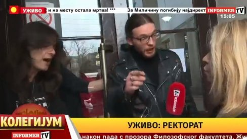BLOKADERI UZURPIRALI ZGRADU REKTORATA: Ne dozvoljavaju da se dođe do rektora Đokića (VIDEO)