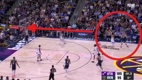 NIKOLA JOKIĆ MOŽE SVE! Srbin postigao koš zbog kog su se svi hvatali za glavu (VIDEO)