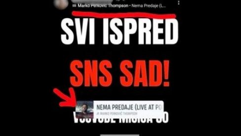 PROFESORKA U NIŠU POZIVALA NA BLOKADE UZ MARKA PERKOVIĆA TOMPSONA: Otvoreno preti političkim neistomišljenicima