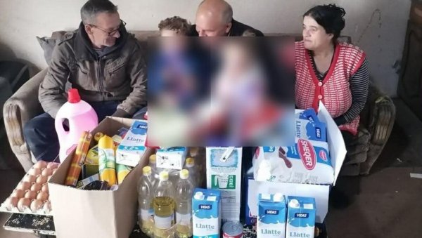 ВАСИЋИМА ДОВОДЕ ВОДУ: Представници канцеларије за КиМ и Општине Ново Брдо јуче посетили петочлану породицу у селу Јасеновик