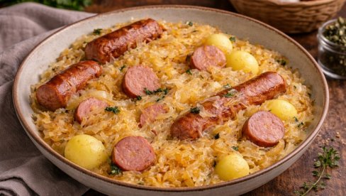 TRADICIJA NA TANJIRU:  Kobasice sa kiselim kupusom i krompirom kao savršen domaći obrok