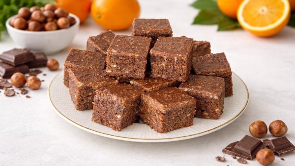 ЧОКОЛАДНИ КОЛАЧ СА ЛЕШНИЦИМА И ПОМОРАНЏОМ:  Идеалан је за свакодневно уживање