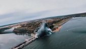 Zastrašujuć snimak udara 6 navođenih bombi: Rusi pogodili ključnu branu Harkova (VIDEO)