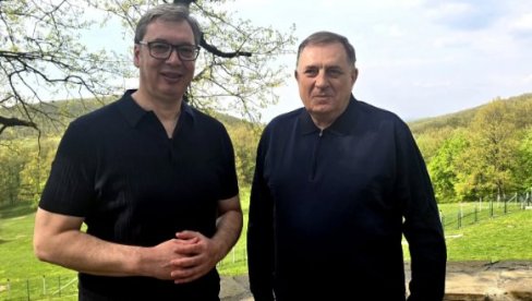 Vučić se sastao sa Dodikom: U nedelju ćemo zajedno prisustvovati obeležavnju proboja Jasenovačkog logora