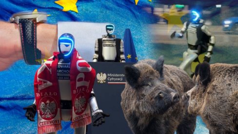 Бизарне сцене у ЕУ: Робот јури вепрове по улицама, говори пред скупштином, носи Ролекса и састаје се са политичарима (ВИДЕО)