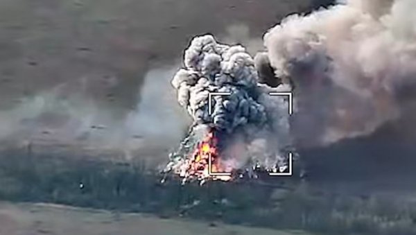 Украјинци спржили руског змаја: Сонцепјок, који жари и пали, завршио у пламену (ВИДЕО)