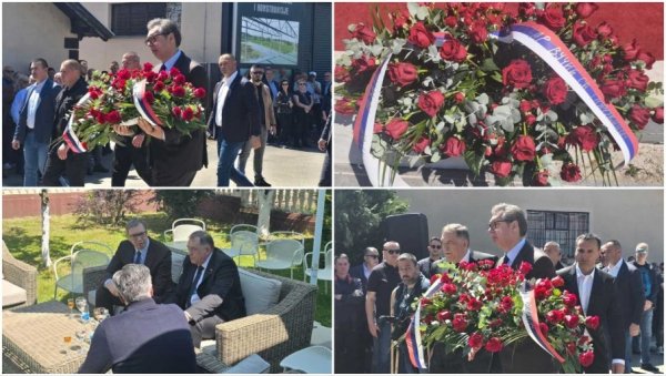 Вучић стигао на сахрану Додикове мајке: Председник дошао да пружи подршку у најтежим тренуцима, на венцу исписана посебна порука (ФОТО)