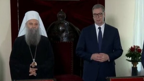 ПАТРИЈАРХ ПОРФИРИЈЕ ЧАК И ОВОМ ПРЕСУДОМ МОЖЕ ДА СЕ ПОНОСИ: Вучић о срамној одлуци суда у Словенији