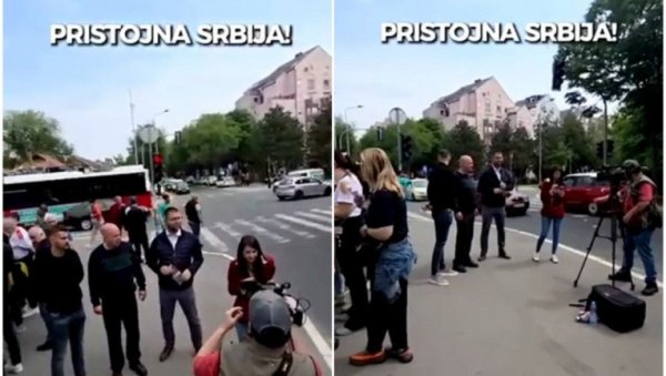 ОВО ЈЕ ПРИСТОЈНА СРБИЈА! Док блокадери руше и дивљају, грађани који воле своју земљу мирно стоје (ВИДЕО)