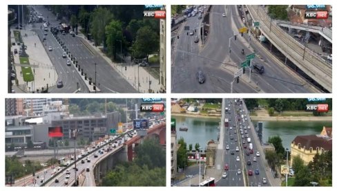 ГУЖВЕ У БЕОГРАДУ НА ПОЧЕТКУ РАДНЕ НЕДЕЉЕ: Колоне на Бранковом мосту и Газели (ФОТО)