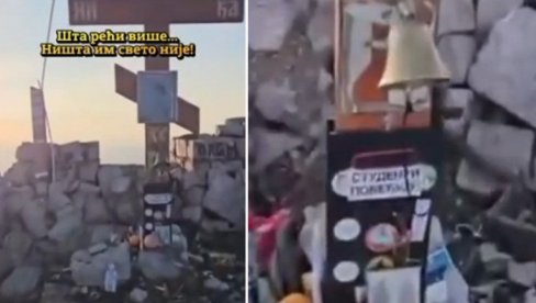 БЛОКАДЕРИ ОСКРНАВИЛИ СВЕТИОНИК ПРАВОСЛАВЉА! Добри домаћин зауставио лудило - није их мрзело да се попну на врх Ртња! (ВИДЕО)