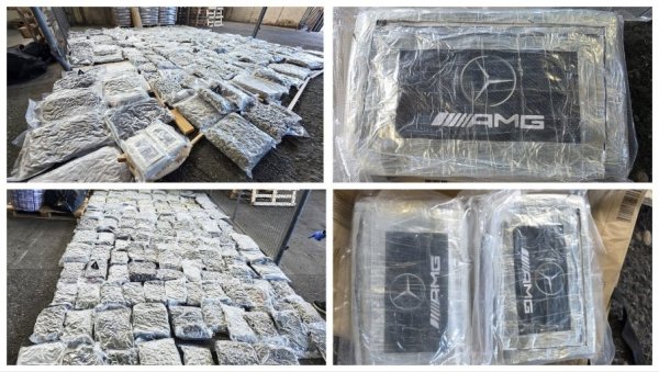 НА БАТРОВЦИМА ЗАПЛЕЊЕНА ЕНОРМНА КОЛИЧИНА ДРОГЕ: У кесама и торбама преко 200 килограма (ФОТО)