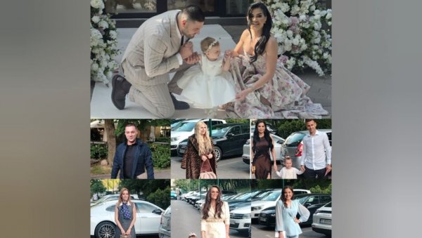 ЕСТРАДА НА ОКУПУ: Велики број колега Љубе Перућице дошло на први рођендан његове ћерке Катје (ФОТО)