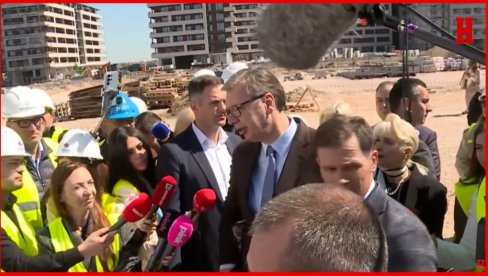 ВУЧИЋ НА ЕКСПО ГРАДИЛИШТУ: Председник обилази радове (ВИДЕО)