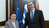 ВУЧИЋ СА МИНИСТАРКОМ КУЛТУРЕ ГРЧКЕ: Разговори за даљем унапређењу сарадње (ФОТО)