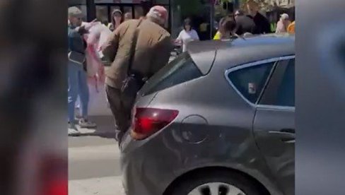БЛОКАДЕРСКА БАНДА! Угрожавају и себе и обичне грађане - доказ данашња саобраћајка код Правног факултета! (ВИДЕО)