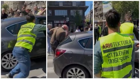 BLOKADERSKA BAHATOST MOGLA DA UBIJE ČOVEKA: Pokazali su ponovo da se ponašaju kao drumski razbojnici, tuku ljude (VIDEO)
