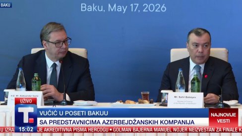 PREDSEDNIK VUČIĆ NA SASTANKU SA PREDSTAVNICIMA AZERBEJDŽANSKIH KOMPANIJA (VIDEO)