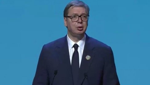 Vučić se obraća na Svetskom urbanom forumu u Bakuu (VIDEO)