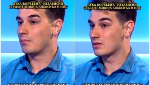 PREDSTAVLJA SE KAO STUDENT, A ON STRANAČKI AKTIVISTA! Olja Bećković dovela studenta koji radi za Mikija Aleksića