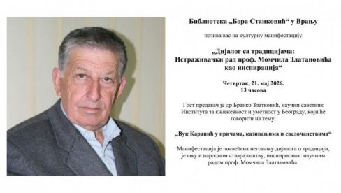 DIJALOG SA TRADICIJAMA: Istraživački rad prof. Momčila Zlatanovića kao inspiracija