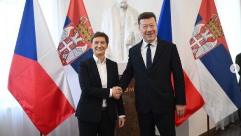 BRNABIĆ U POSETI PRAGU: Susrela se sa predsednikom predstavničkog doma Parlamenta Češke Republike Tomiom Okamurom (FOTO)