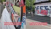 DIVLJANJE BLOKADERA BEZ GRANICA: Kao hijene nasrnuli na transparent Srbija pobeđuje (VIDEO)
