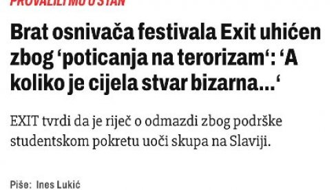USTAŠE BRANE I TERORISTE U SRBIJI: Direktno se mešaju u odluke države Srbije pa umanjuju delo brata direktora EGZITA