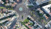 ТО ЈЕ ТИХ 25 ХИЉАДА! Снимак из дрона показао колико је блокадера на Славији (ФОТО)