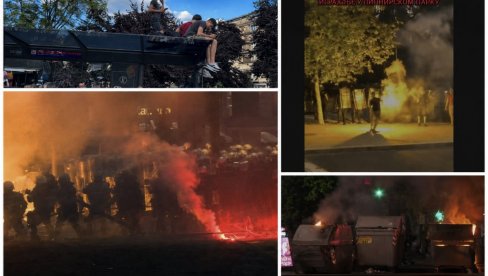 BRUTALNO NASILJE: Blokaderi uz noževe, baklje, flaše i smeće pokušali pravili haos u Beogradu