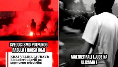 ПУКЛА ТИКВА: Блокадери ударили на сопствену телевизију!