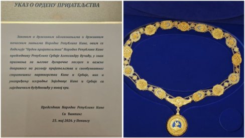 U ZNAK PRIZNANJA ZA DUGOROČNE ZASLUGE: Ovo su orden i ukaz prijateljstva kojim je odlikovan predesdnik Vučić (FOTO)