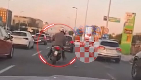 ZAGREB OVO NE PAMTI: Punih 45 minuta snimali PIJANOG MOTOCIKLISTU - šokantna scena sa ulica hrvatske prestonice (VIDEO)