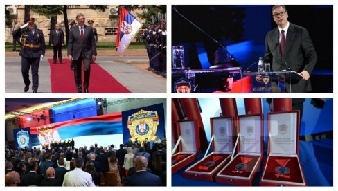 PREDSEDNIK VUČIĆ URUČIO JE MEDALJE I POSLAO SNAŽNU PORUKU: Dok se pitam za bilo šta, policija neće biti ponižena