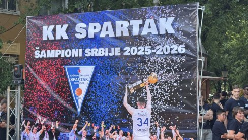 СУБОТИЦА ДОЧЕКАЛА ШАМПИОНЕ! Славље навијача и кошаркаша Спартака након освојене КЛС