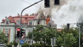 GORI AMBASADA PAKISTANA U CENTRU BEOGRADA: Veliki broj vatrogasnih vozila na licu mesta (FOTO)
