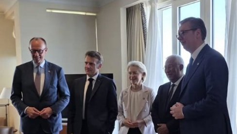 VAŽNI SASTANCI: Vučić sam sa predsednicom Evropske komisije, predsednikom Evropskog saveta, kancelarom Nemačke i predsednikom Francuske!