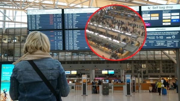 ХИТНА ЕВАКУАЦИЈА НА АЕРОДРОМУ У ХАМБУРГУ: Полиција на ногама, наређена детаљна претрага терминала (ФОТО/ВИДЕО)