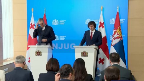 DRUGI DAN POSETE GRUZIJI Vučić i Kobahidze se obratili javnosti: Uvek smo razumeli politiku jedni drugih (VIDEO)